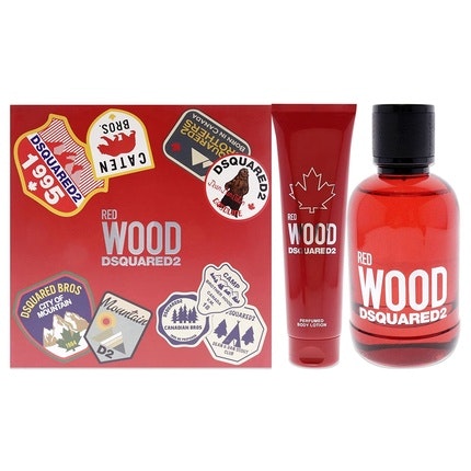 Dsquared2 Red Wood Coffret Eau De Toilette Spray 100ml + Body Lotion 150ml Dsquared2