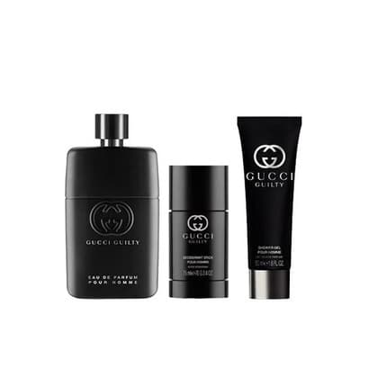 Gucci Guilty Pour Homme 3 Piece Gift Set: + Deodorant + Gel - Hard Box Eau de Parfum 90ml pour homme