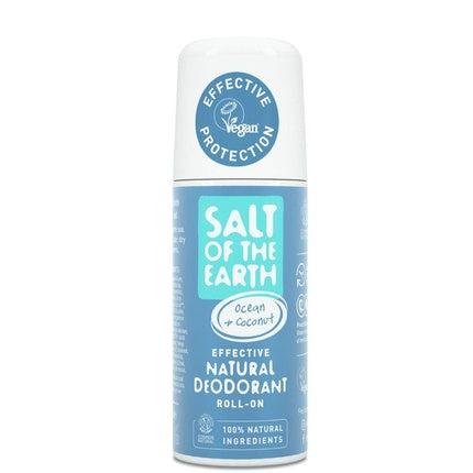 Salt Of The Earth Natural Deodorant Roller with Sea & Coconut - Vegan, Long-Lasting Protection, Cruelty-Free, Made in the United Kingdom 75ml Salt Of The Earth