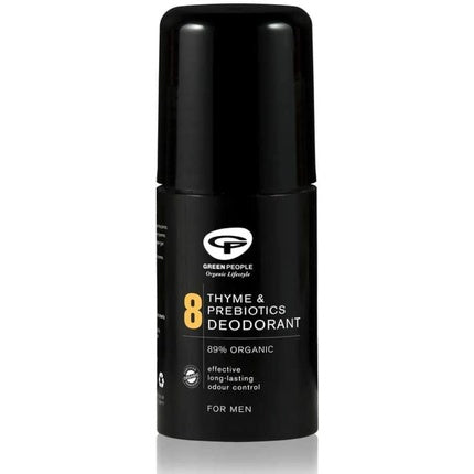 Green People for Men No.8 Thyme & Prebiotics Deodorant 75ml Herbal Scented Deodorant Green People