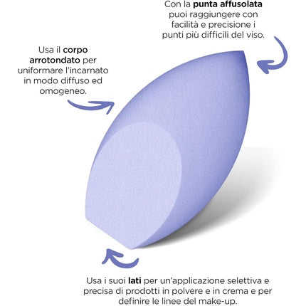 Nabla Sharp Perfection Makeup Sponge All-In-One Face Sponge for Eye and Lip Lines