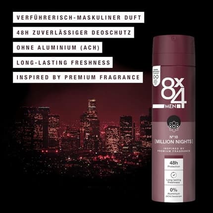 8x4 Deo N° 18 Million Nights Oriental Scented Deodorant Déodorant (Déo) Homme 150ml