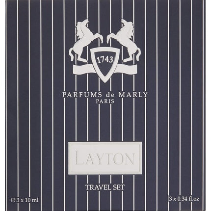 Layton Royal Essence by Parfums De Marly Three Eau De Parfum Sprays Travel Set 3 x 10ml - Pack of 3 Parfums De Marly