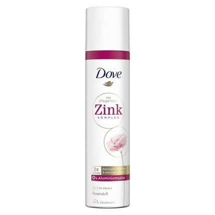 Dove Rose Scent Deodorant Spray Aluminum-Free with Nourishing Zinc Complex 100ml Dove