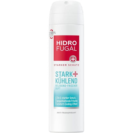 Hidrofugal STARK + KÜHLEND Spray Strong Antiperspirant Protection with Instant Cooling Effect and Aloe Vera Deodorant Spray without Ethyl Alcohol for Long-Lasting Freshness 150ml Hidrofugal