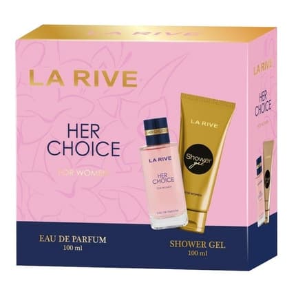 La Rive Her Choice Gift Set + Shower Gel - New &amp; Original Eau de Parfum 100ml Unisex