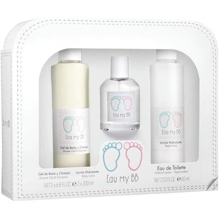 Eau my BB Eau de Toilette Set 60ml, Bath Gel and Shampoo 200ml, and Moisturizing Lotion 200ml Eau My Bb