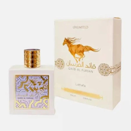 Qaed Al Fursan Unlimited 90ml Eau de Parfum par Lattafa White Edition Oriental Parfum  Pour Homme and Femme Lattafa