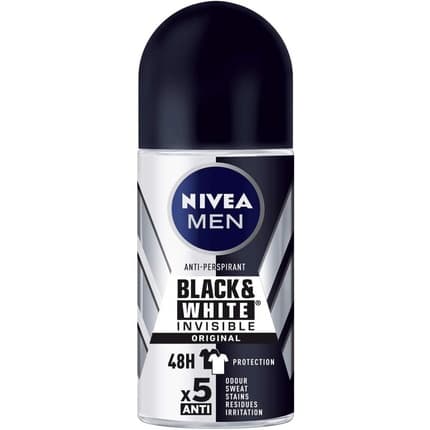 Nivea Deodorant The Invisible Roll-on for Black & White Original Déodorant (Déo) Homme 50ml