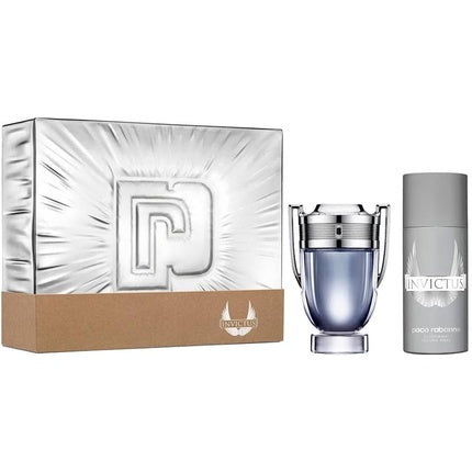 Paco Rabanne Invictus EDT 100ml and 150ml Deodorant Set Paco Rabanne