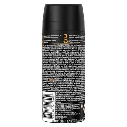 Axe Fine Fragrance Collection Premium Bodyspray Black Vanilla Deodorant without Aluminum for 72 Hours Freshness Déodorant (Déo) Mixte 150ml