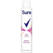 Sure Bright Bouquet Anti-Perspirant Aerosol Deodorant for Women 48-Hour Sweat and Odor Protection 200ml Fresh Sure