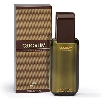 Quorum Eau De Toilette Pour Homme Long Lasting Virile Classic Elegant And Robust Fragrance Citrus Spicy Leather Tobacco And Wood Notes Ideal For Day Wear 100ml Puig