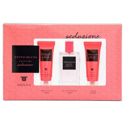 Tittot TITTO BLUNI Seduction 's Perfume Gift Set, + Body Cream + Shower Gel Coffret (Coffret) Femme 75ml