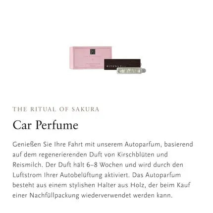 RITUALS Sakura Car Perfume Life is a Journey Car Fragrance with Cherry Blossom and Rice Milk Aroma 6g Rituals
