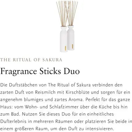 RITUALS The Ritual of Sakura Fragrance Sticks Set with 2 Fragrance Bottles and 2 Sets of Cherry Blossom and Rice Milk Sticks - Delicate Long-Lasting Scent Rituals