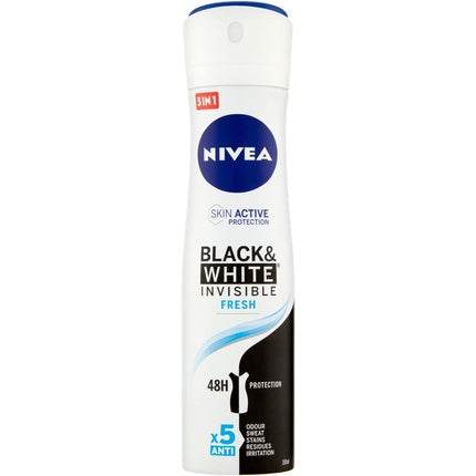 NIVEA Women's Deodorant Spray Invisible For Black & White Fresh 150ml Nivea