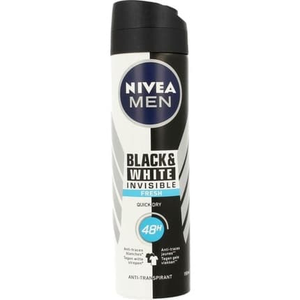 Nivea Men Deodrant Spray - Invisible Black & White Fresh - 150ml