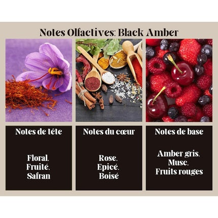 Ayat Perfumes Black Amber - Arabian Oriental Fragrance Eau de Parfum (EDP) Femme 100ml