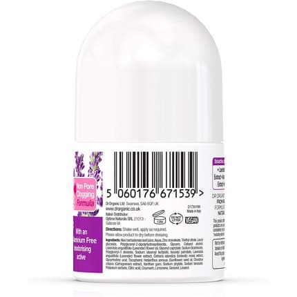 Dr Organic Dr Organic Lavender Deodorant Roll On Déodorant (Déo) Mixte 50ml