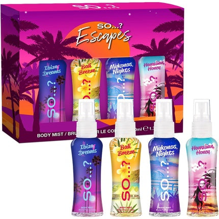 So… So...? Escapes 's Gift Set Fragrance Set 4 x Sweet Getaway Coffret (Coffret) Femme 50ml