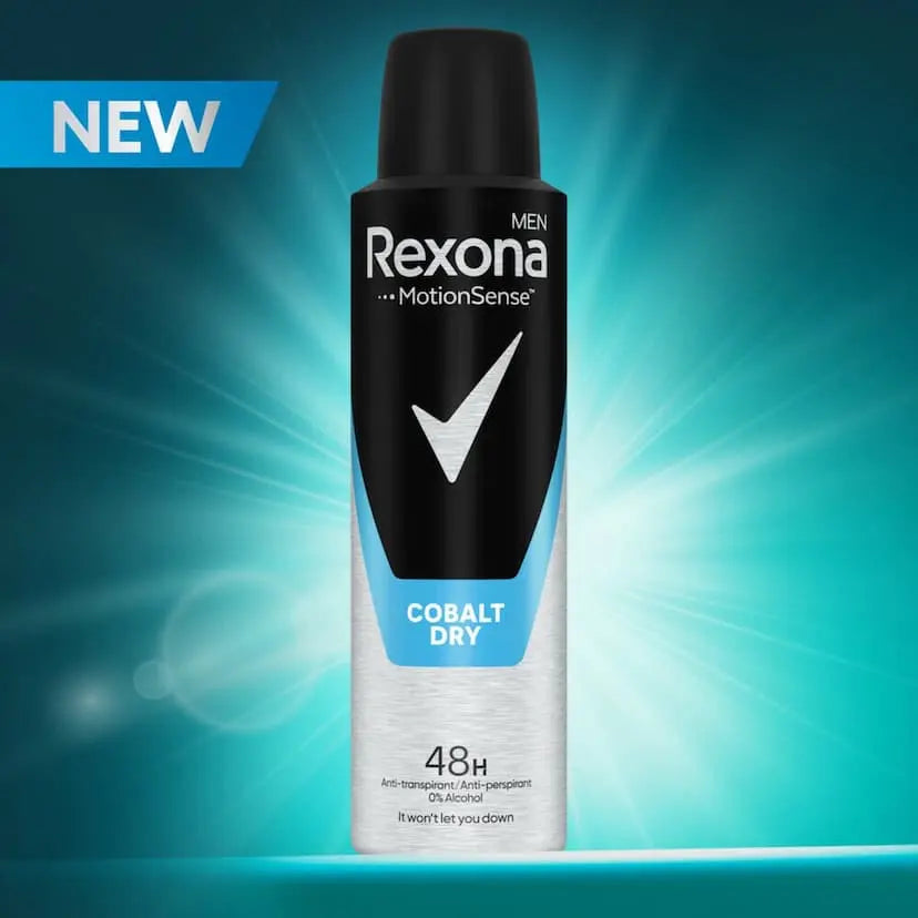 Rexona Men Cobalt 48h Anti-Transpirant Dry Protection Deodorant Spray 150ml Rexona