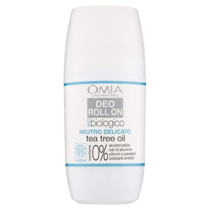 Omia Eco Bio Deo Roll On with Tea Tree Oil Anti-Odor Refreshing 50ml Omia