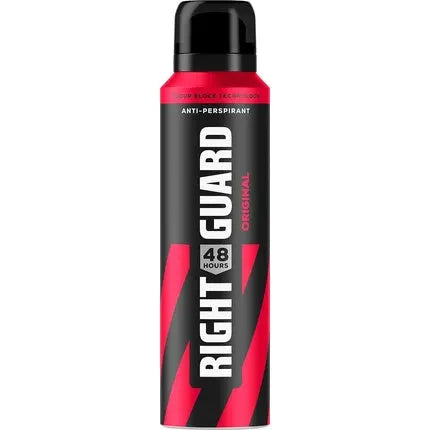 Right Guard Men's Deodorant Original 48 Hour High Performance Anti-Perspirant Aerosol Spray No White Residue Alcohol Free Dermologically Tested 150ml Right Guard