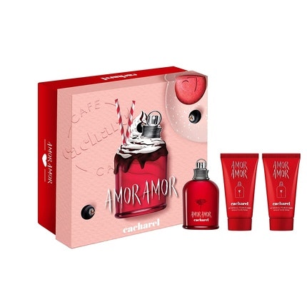 Cacharel Amor Amor Femme's Eau de Parfum Coffret 1.7 Fl oz, 1oz équivaut à 30ml Spray Avec Body Lotion Cacharel