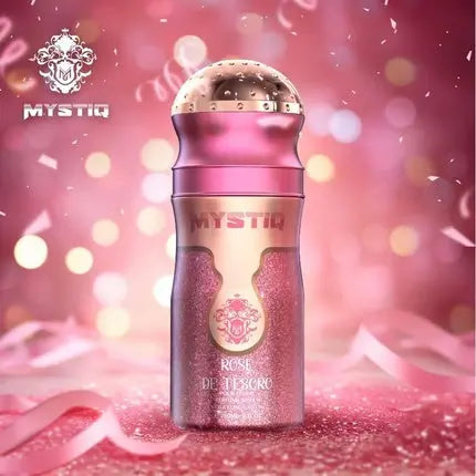 Rose De Tesoro Extra Long Lasting Perfume Body Spray 250ml by Mystiq Nylaa for Her with Bergamot, Rose and Woody Accords Nylaa