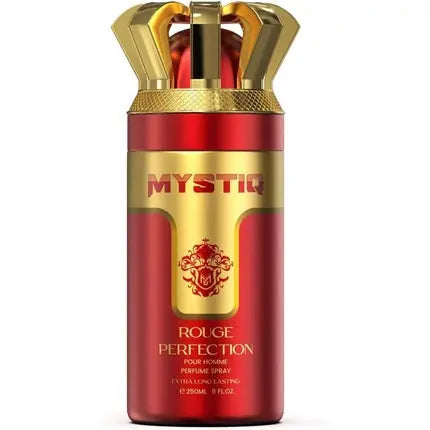 Rouge Perfection Extra Long Lasting Daily Fragrance in Luxurious Packaging with Saffron Jasmine Cedarwood Amber Musk 250ml Nylaa