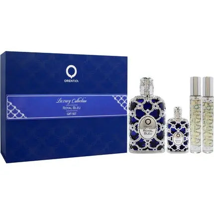 Royal Bleu By Orientica Unisex 4 Pc Gift Set 2.7oz EDP Spray 7.5ml EDP Orientica