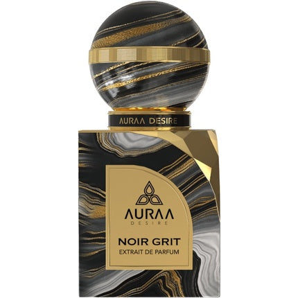 Noir Grit Extrait de Parfum 100ml by Auraa Desire Luxury Unisex Oriental Fragrance with Cypriol Copaiba Rose Patchouli Jasmine Oud and Musk Long-Lasting Sophisticated Scent Auraa Desire