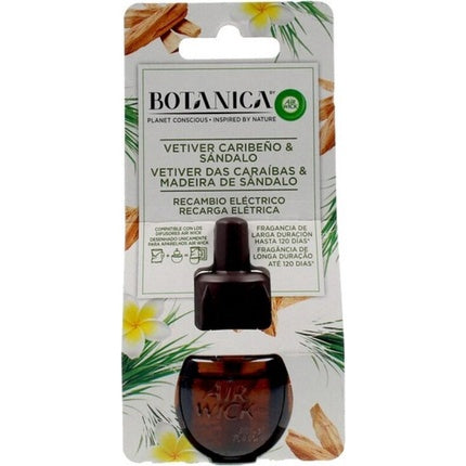 Air-Wick Botanica Caribbean Vetiver & Sandalwood Electric Air Freshener Refill 19ml 2143