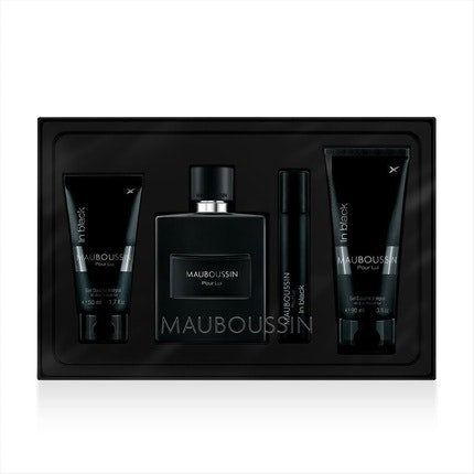 Mauboussin Prestige Set 2023 Pour Lui In Black: Eau de Parfum, Shower Gel, Shower Gel & Travel Spray Mauboussin