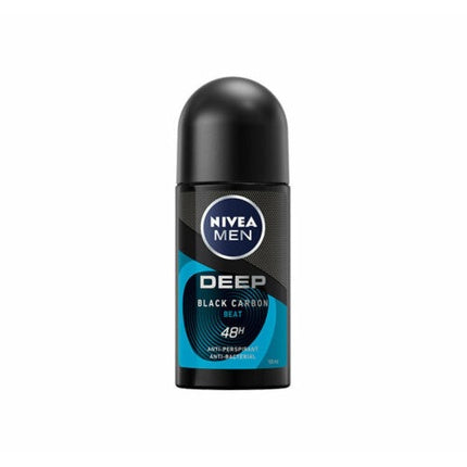 Nivea Men Deep Black Carbon Beat Antiperspirant Roll On 50ml Nivea