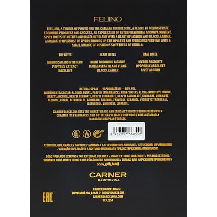 Carner Barcelona Felino Extrait De Parfum Parfum (Parfum) Mixte