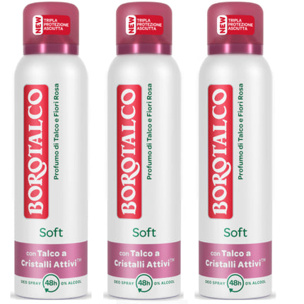 Borotalco Soft Talcum Powder and Pink Flowers Deodorant 150ml Borotalco