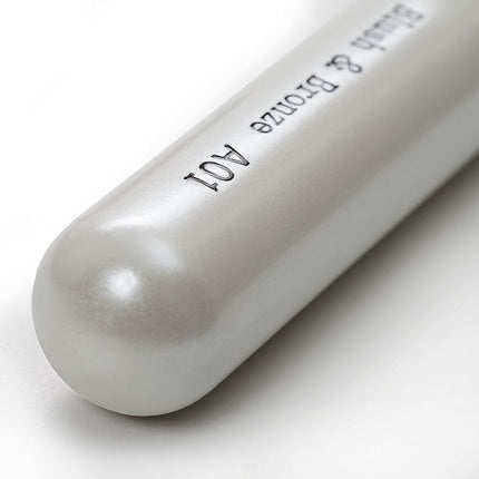 Nanshy Stippling Makeup Brush Duo Fibre Synthetic Taklon for Powders and Liquids Cosmetic Pearlescent White