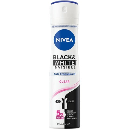 Nivea Black & White Invisible Clear Spray Deodorant 150mL Nivea