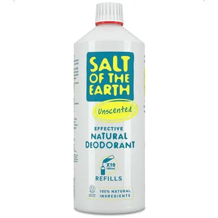 Salt Of the Earth Natural Deodorant Spray Refill Unscented 1000ml Salt Of The Earth