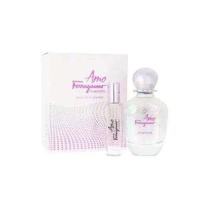 Salvatore Ferragamo Amo Flowerful Eau De Toilette Set 100ml And 10ml Salvatore Ferragamo