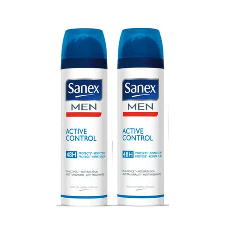 Sanex Men's Active Control 48H Deodorant Vaporizer Family Formula - Pack of 2 Sanex