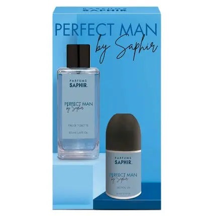 Saphir Set Perfect Man Eau De Parfum Spray 100ml And Roll-On 50ml Saphir