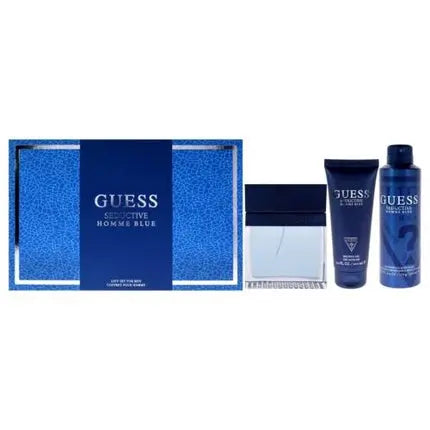 Seductive Homme Blue by Guess for Men Gift Set 4 Piece 3.4oz EDT Spray 6oz Deodorant Guess