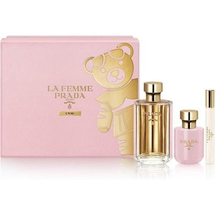 ada La Femme Leau 3 Piece Eau de Toilette and Body Lotion Set - 100ML Prada