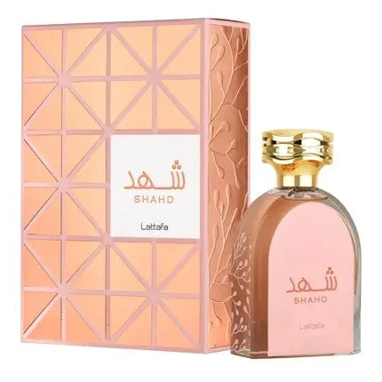 Shahd Eau de Parfum 100ml Almond Orange Jasmine White Florals Orris Tuberose Amber Vanilla Praline and Musk Pour Homme and Femme Lattafa