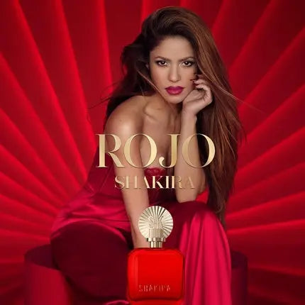 Shakira Perfumes ROJO Eau de Parfum For Women Long Lasting Powerful Sensual and Charming Scent Floral Spicy and Amber Notes Ideal for Day Wear 80ml Shakira