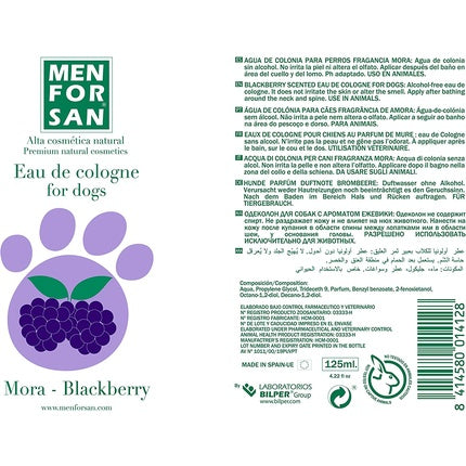Menforsan Eau De Cologne For Dogs - Mora, 125 Ml