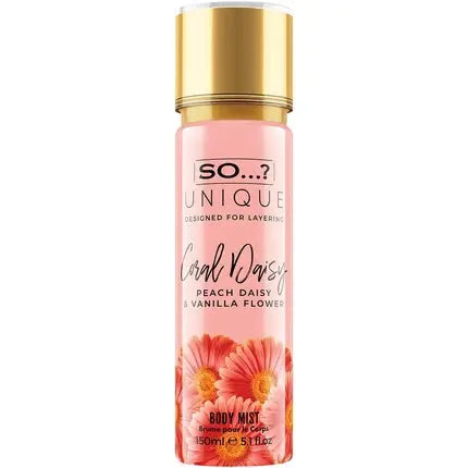 So...? Unique Women's Coral Daisy Body Mist Fragrance Spray 150ml Gourmand Fruity So…